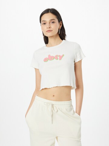 Obey Shirt in Wit: voorkant