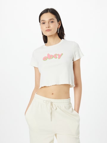 T-shirt Obey en blanc : devant