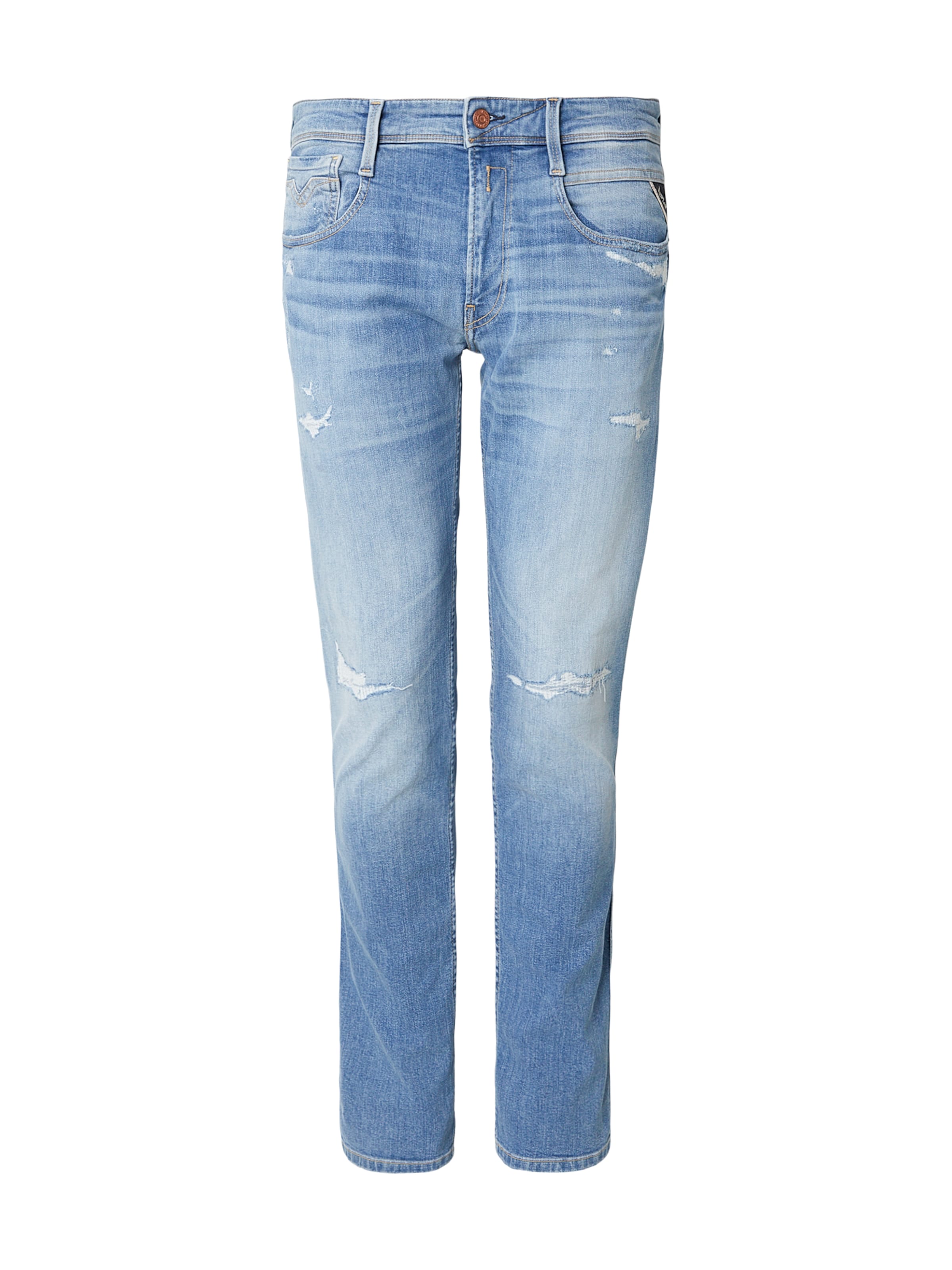 REPLAY Slimfit Jeansy 'ANBASS' w kolorze niebieski: przód