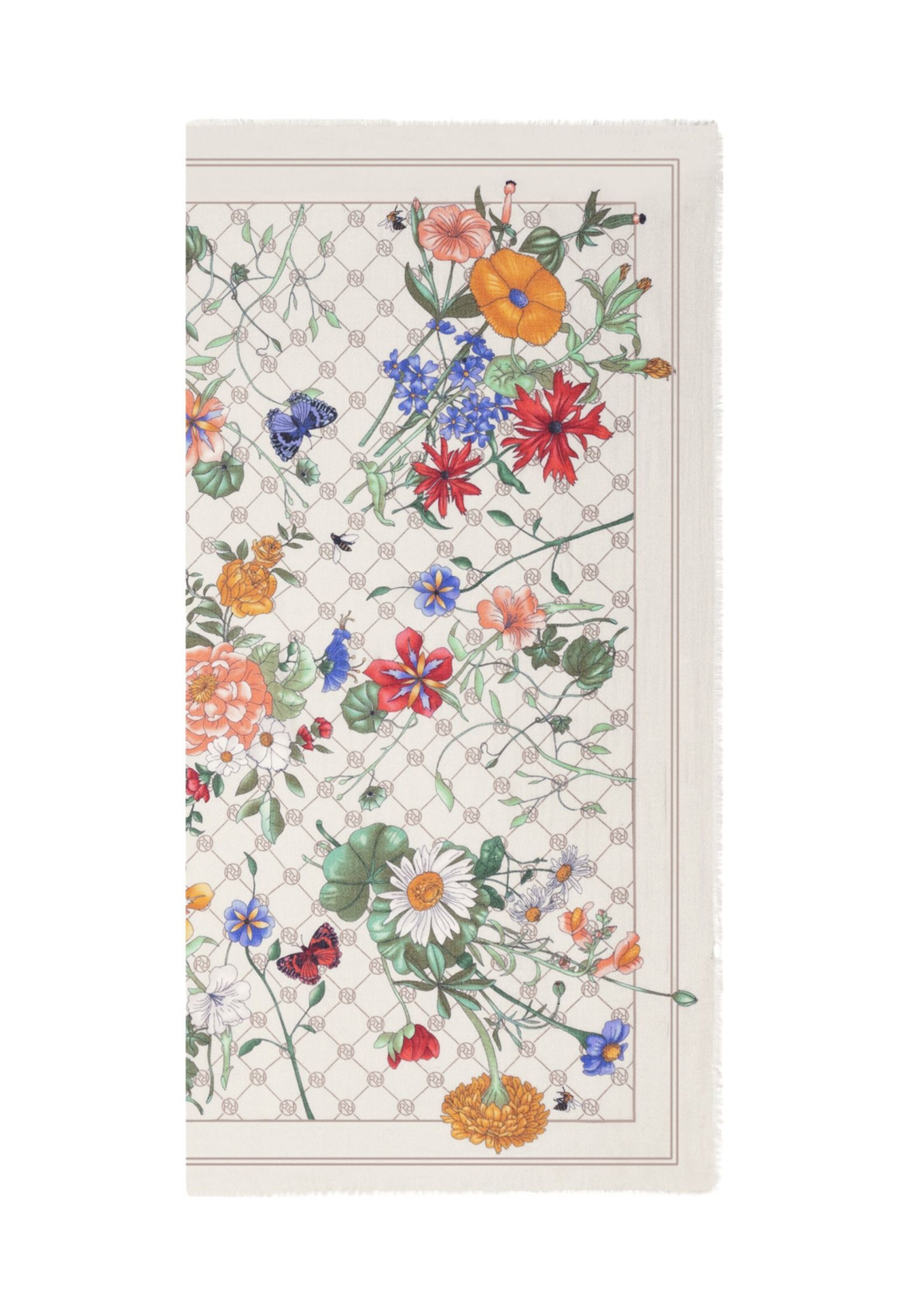 Roeckl Shawl &#x27;GLOWING BOUQUET&#x27; in Beige