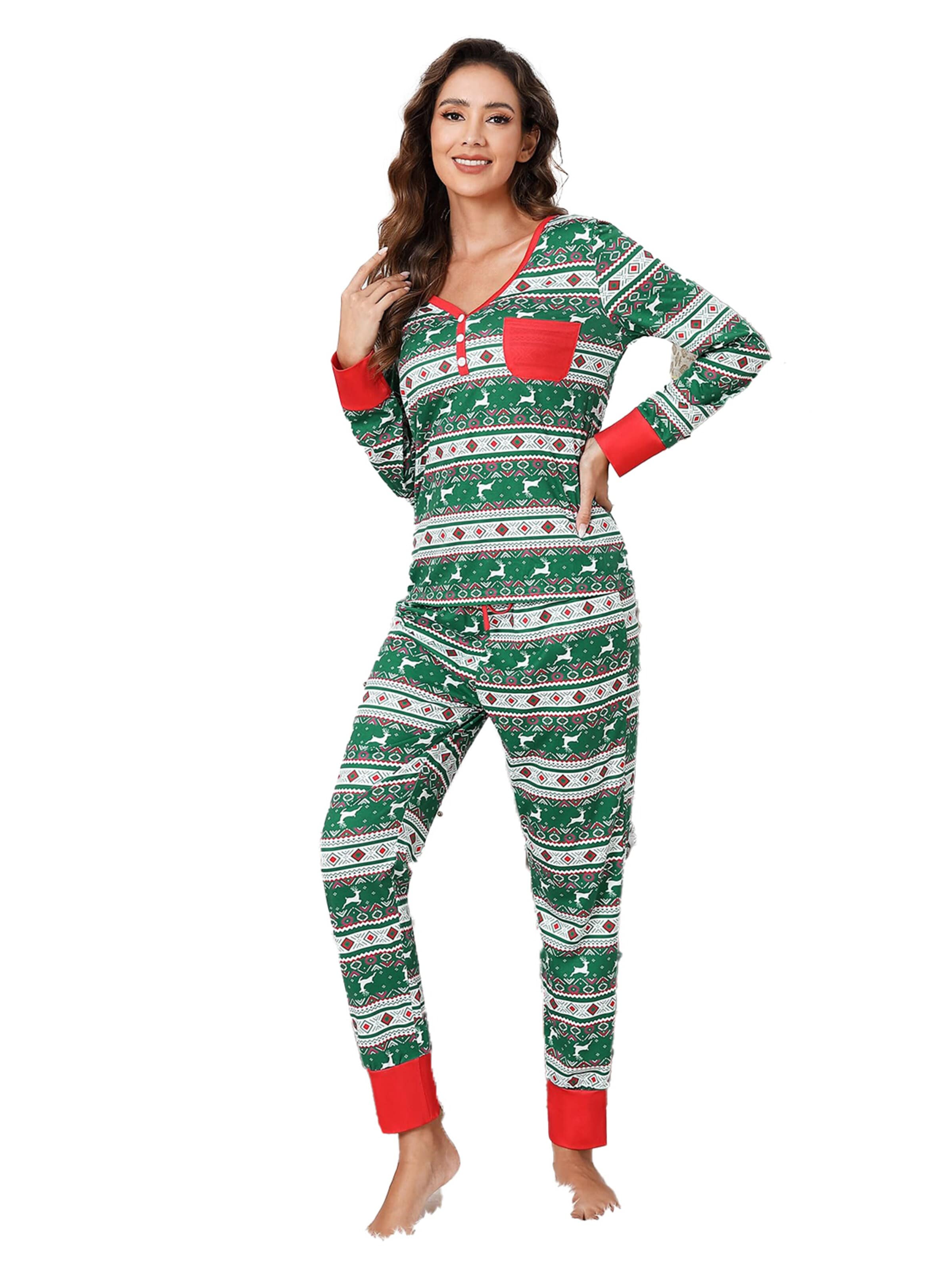 KoJooin Piżama 'Weihnachts' w kolorze zielony