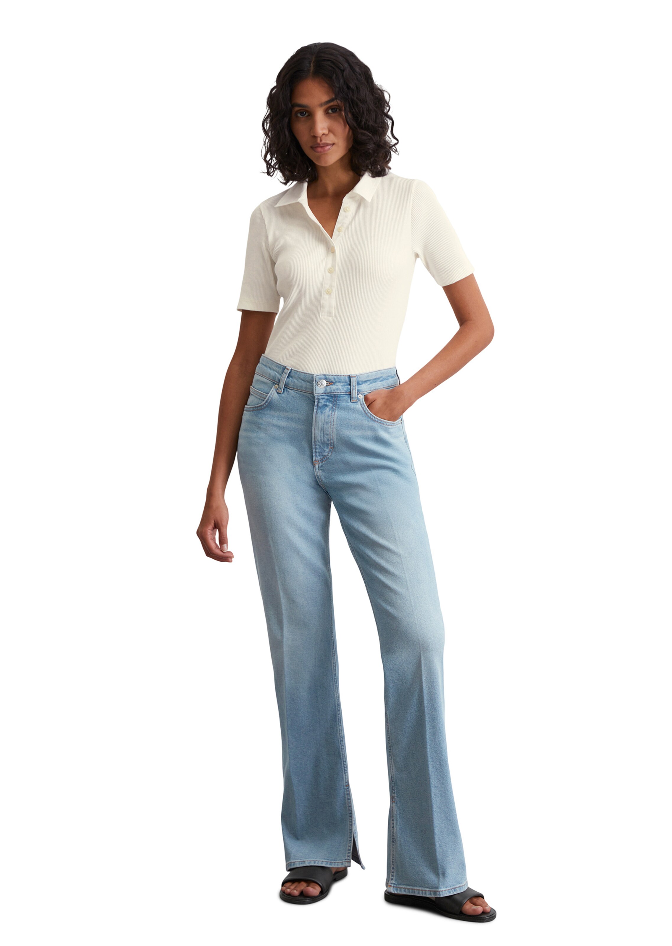 Marc O'Polo Flared Jeans 'Kiruna' in Blauw