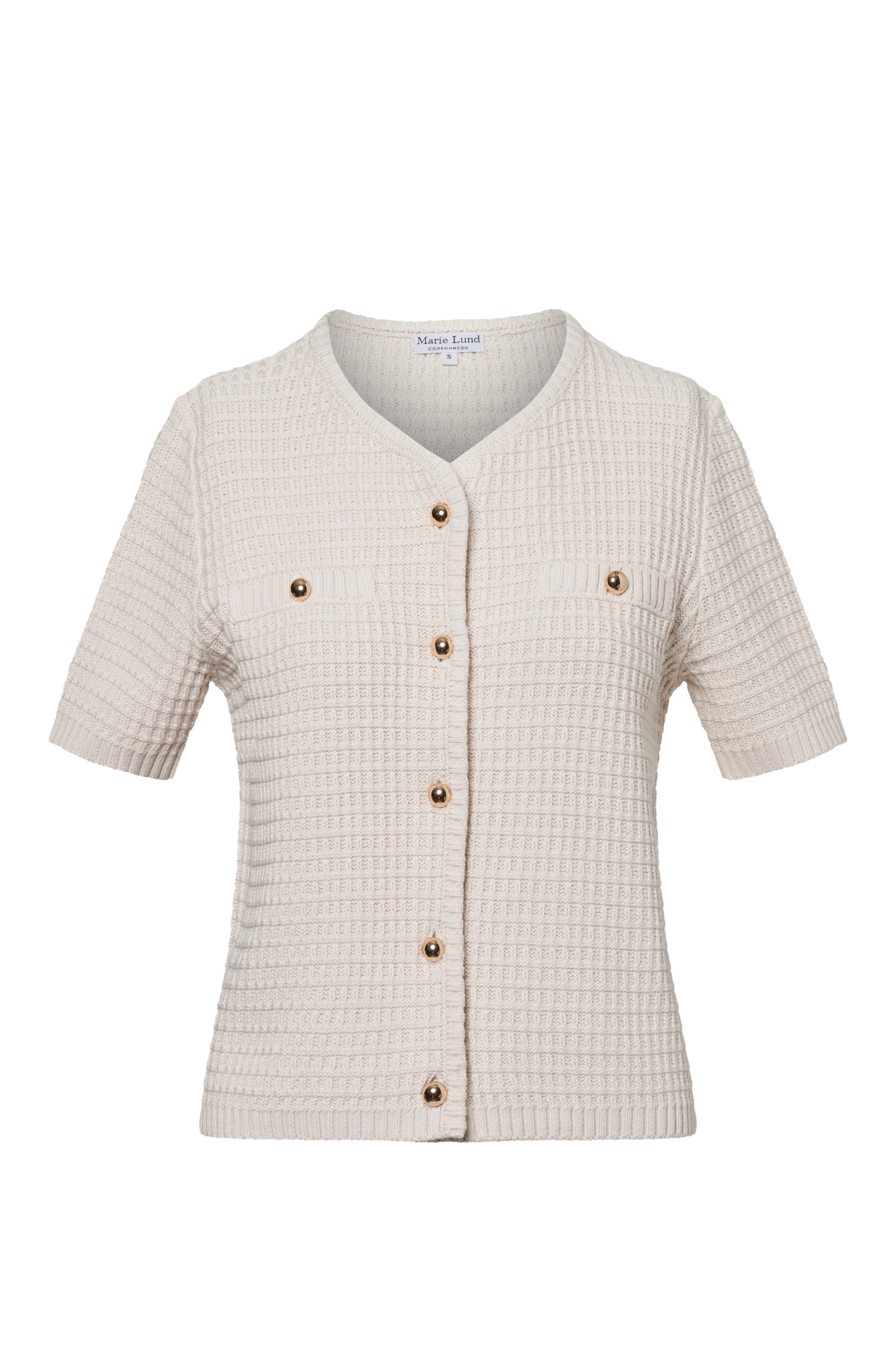 Cardigan Marie Lund en beige : devant