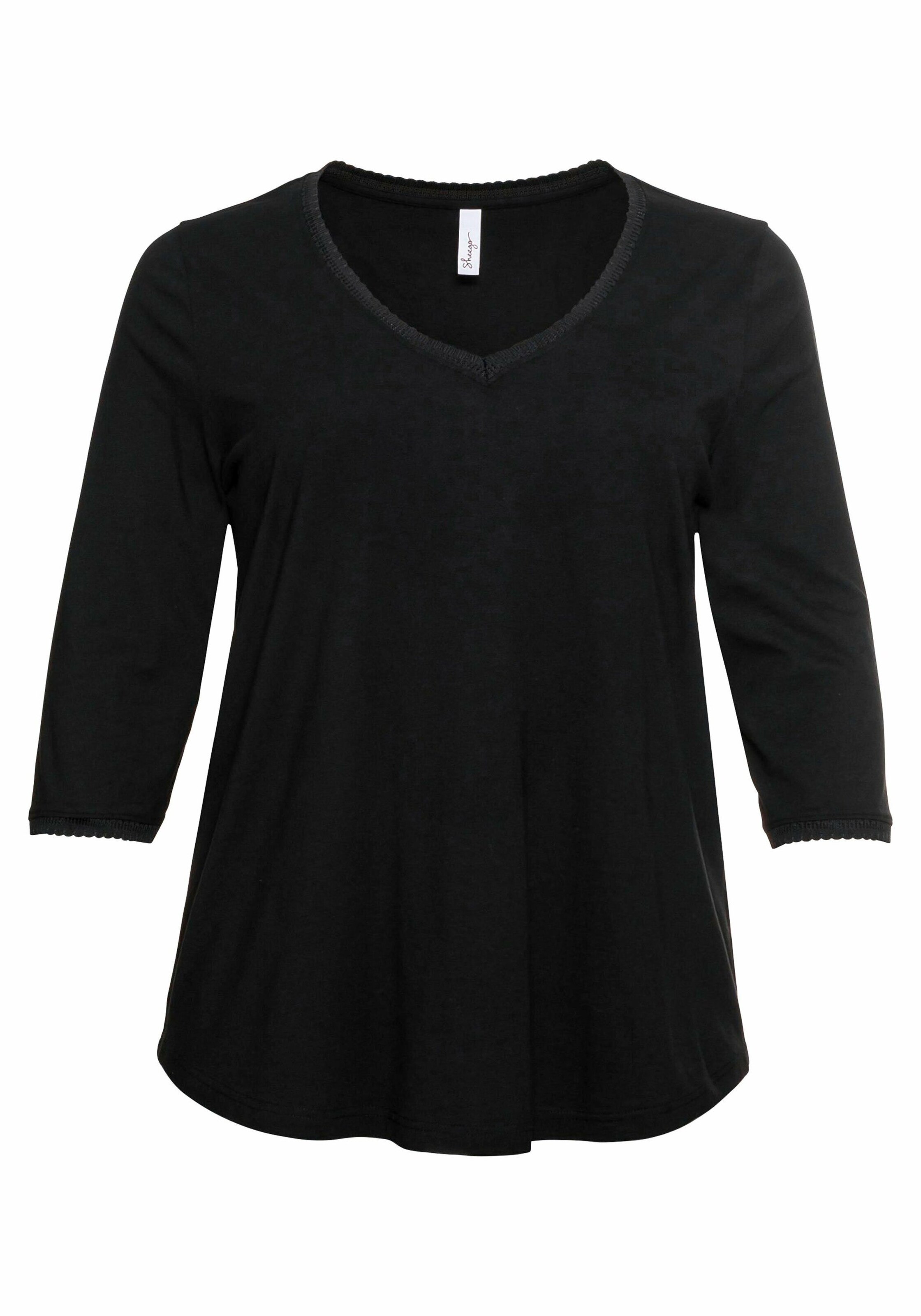 SHEEGO Футболка в Черный: спереди