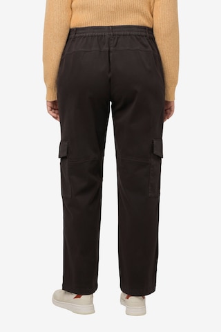 Regular Pantalon cargo Ulla Popken en noir