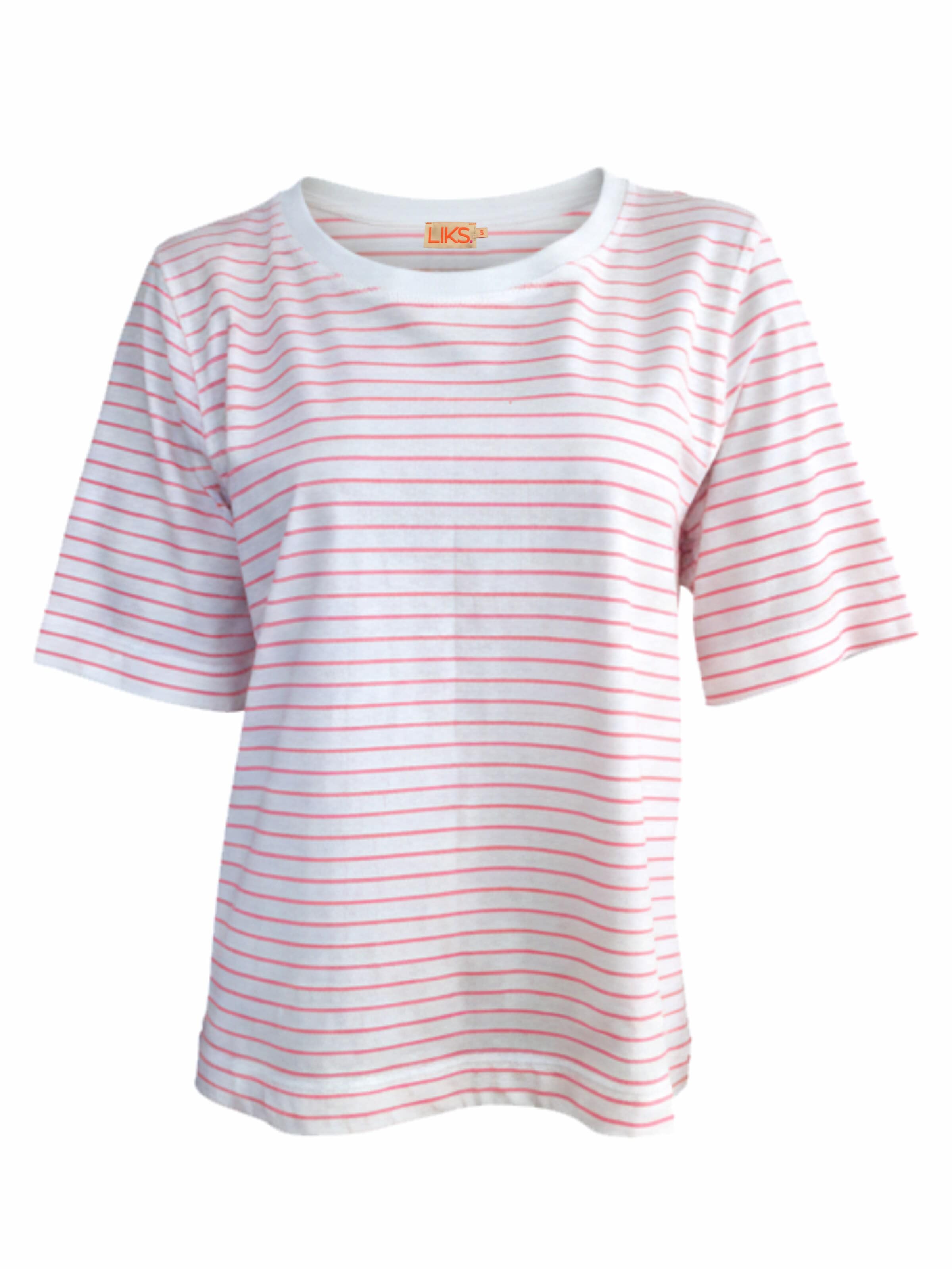 LIKS. Munich Koszulka 'Damen Tshirt mit Print aus Bio Baumwolle - PinaC' w kolorze biały: przód