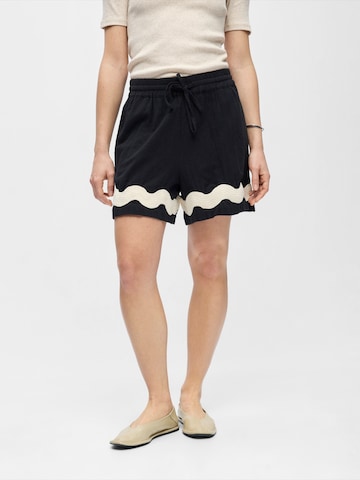 OBJECT Voľný strih Nohavice 'OBJMARICA' - Čierna: predná strana