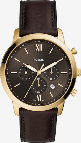 FOSSIL Analoog horloge in Bruin: voorkant