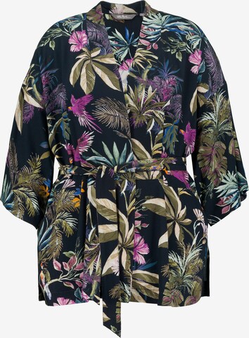 Ulla Popken Kimono in Zwart: voorkant