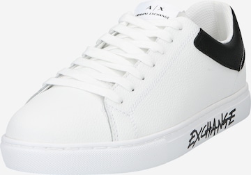 Sneaker low de la ARMANI EXCHANGE pe alb: față