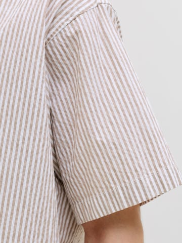 JACK & JONES Comfort Fit Skjorte 'Hawaii' i brun