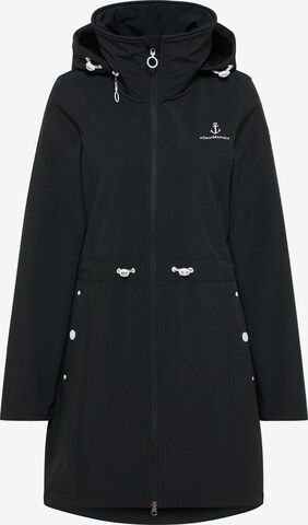 Manteau fonctionnel DreiMaster Maritim en noir : devant