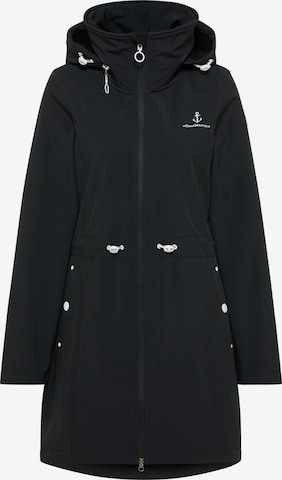 DreiMaster Maritim Raincoat in Black: front