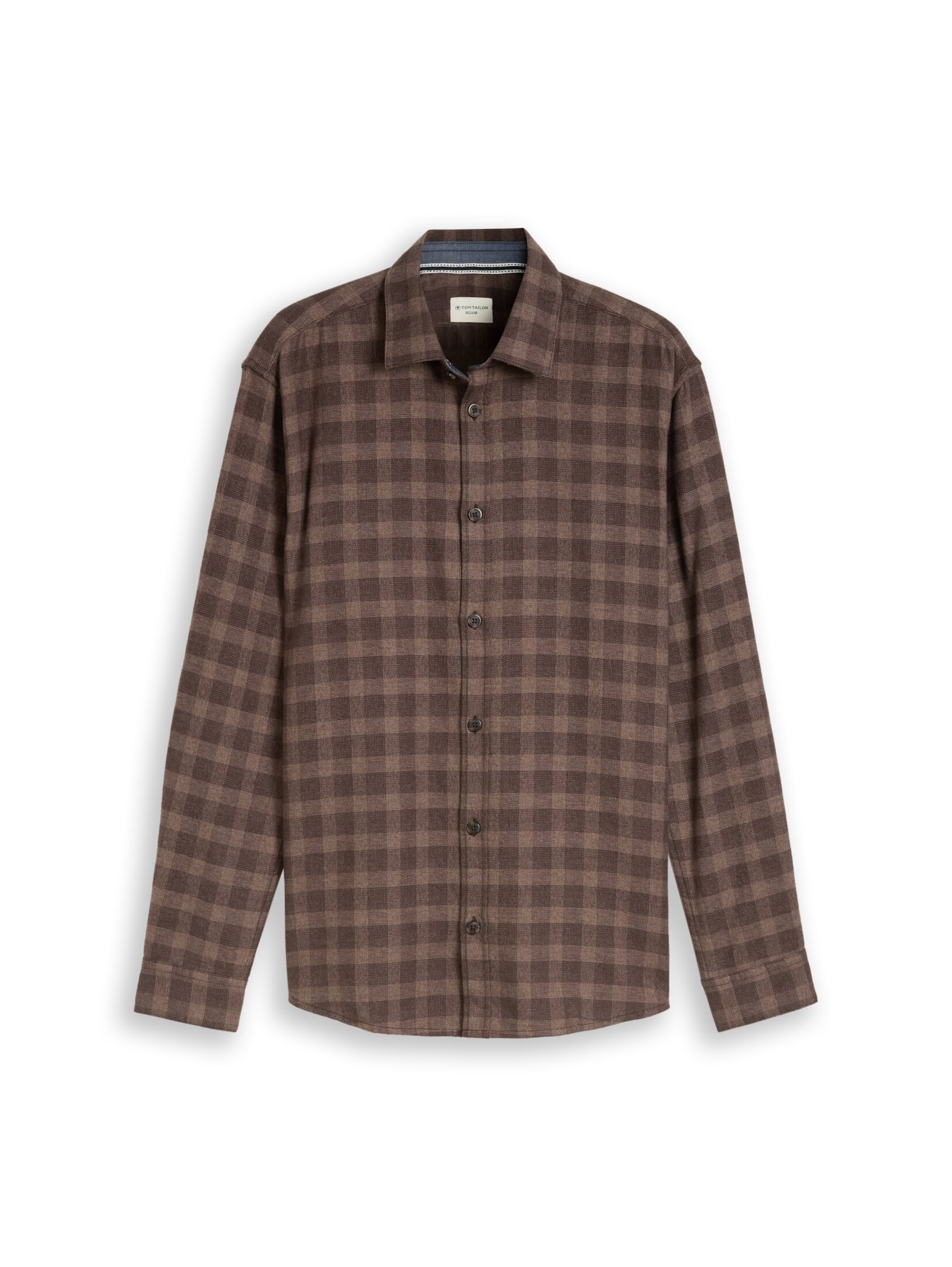 TOM TAILOR Regular Fit Hemd in Braun: Vorderseite