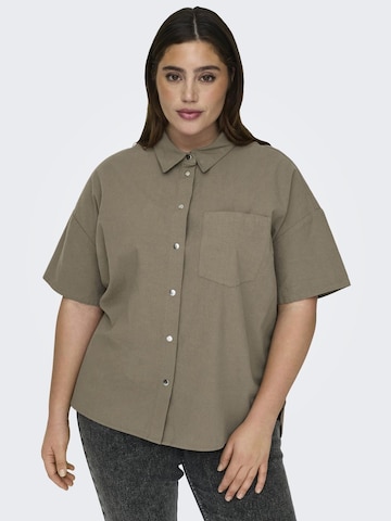 ONLY Carmakoma Bluse in Braun