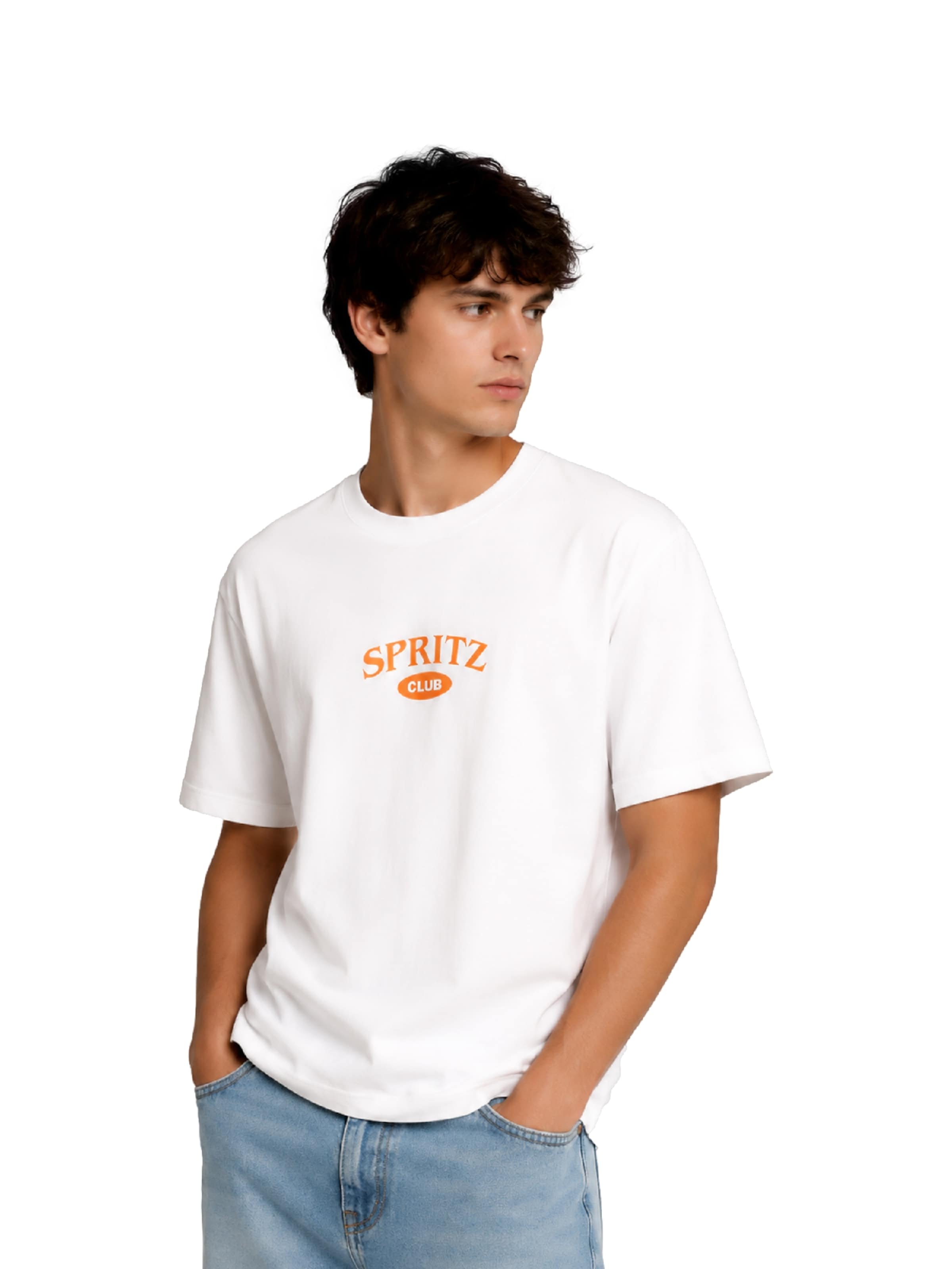 Only & Sons T-shirt 'Spritz Italy' i vit: framsida