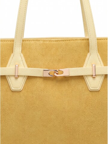 Borsa a mano 'Borsa a Mano Donna Ecopelle - Modello KSD52134 con Tracolla Staccabile' di Kassandra in giallo