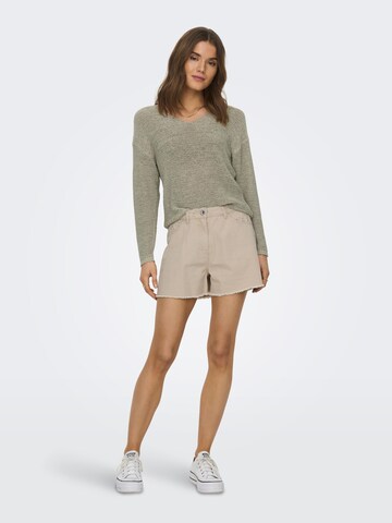 ONLY Wide Leg Shorts 'ELENA' in Beige