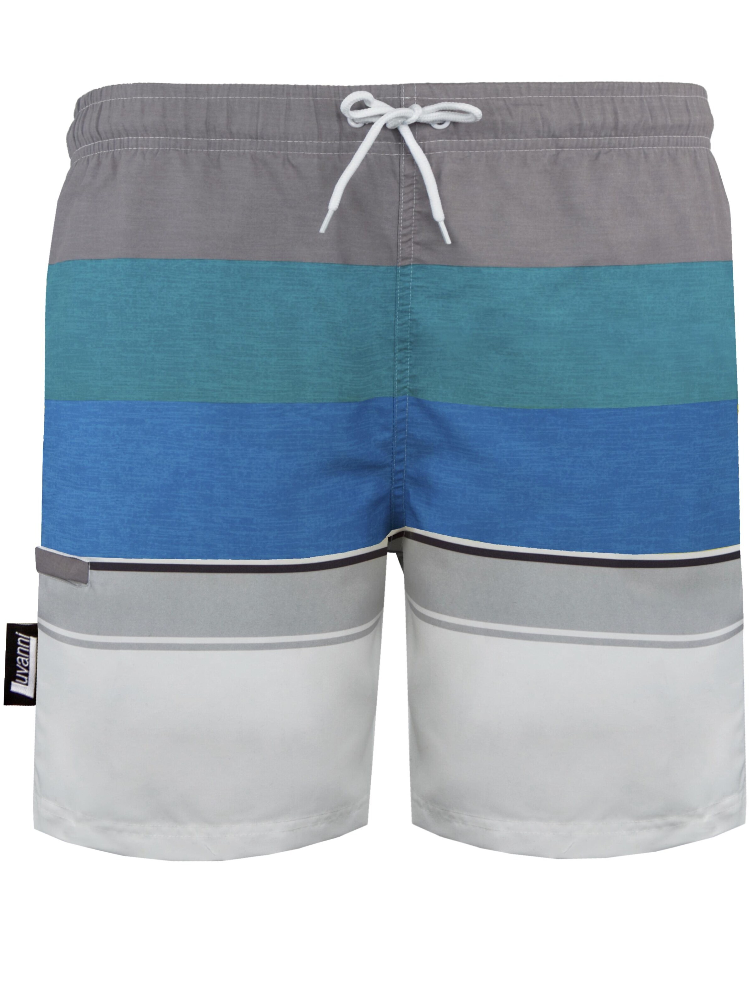 Luvanni Board Shorts 'Boardshorts Style 600 Streifen' in Blue: front