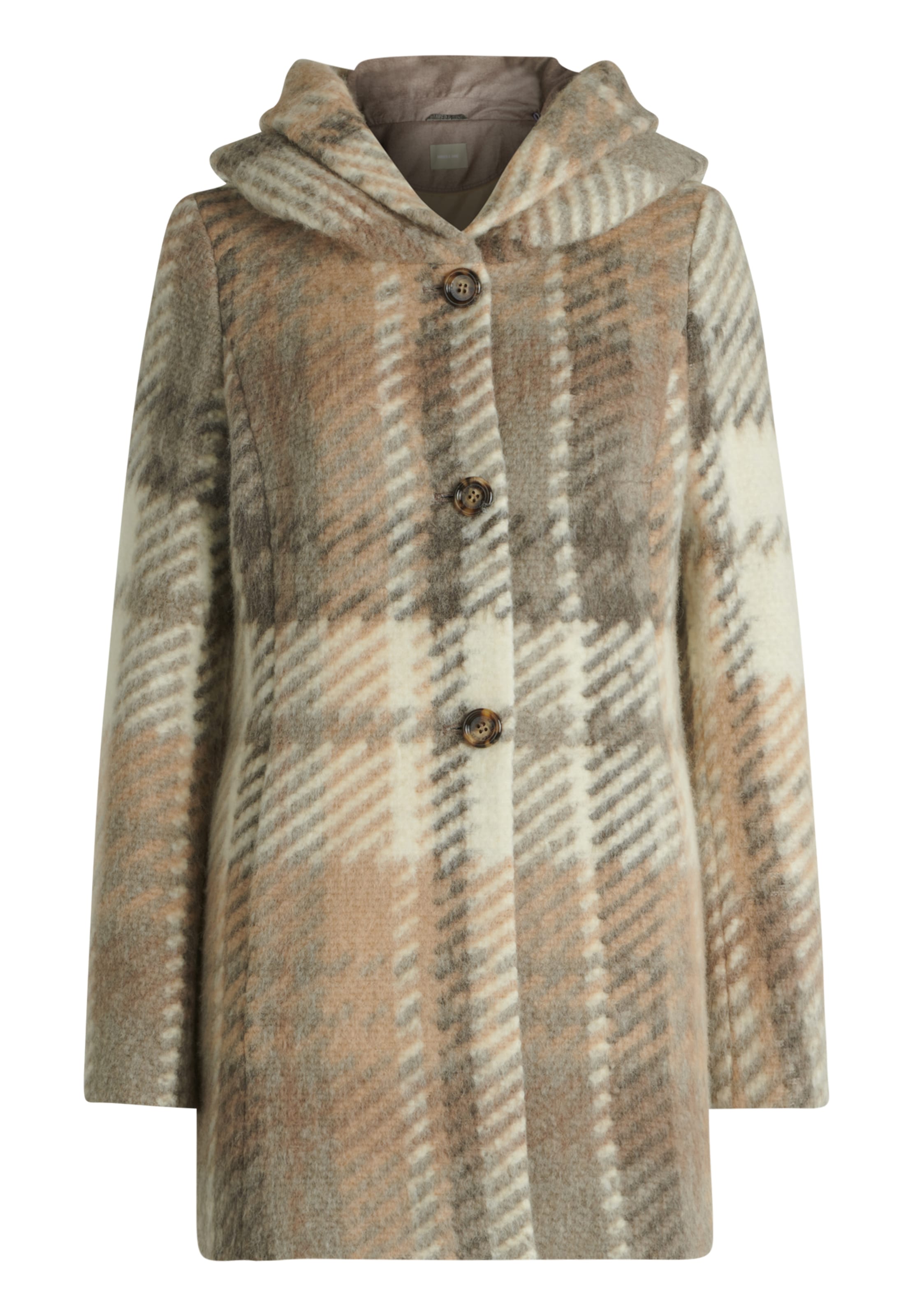 Amber & June Between-seasons coat in White: front