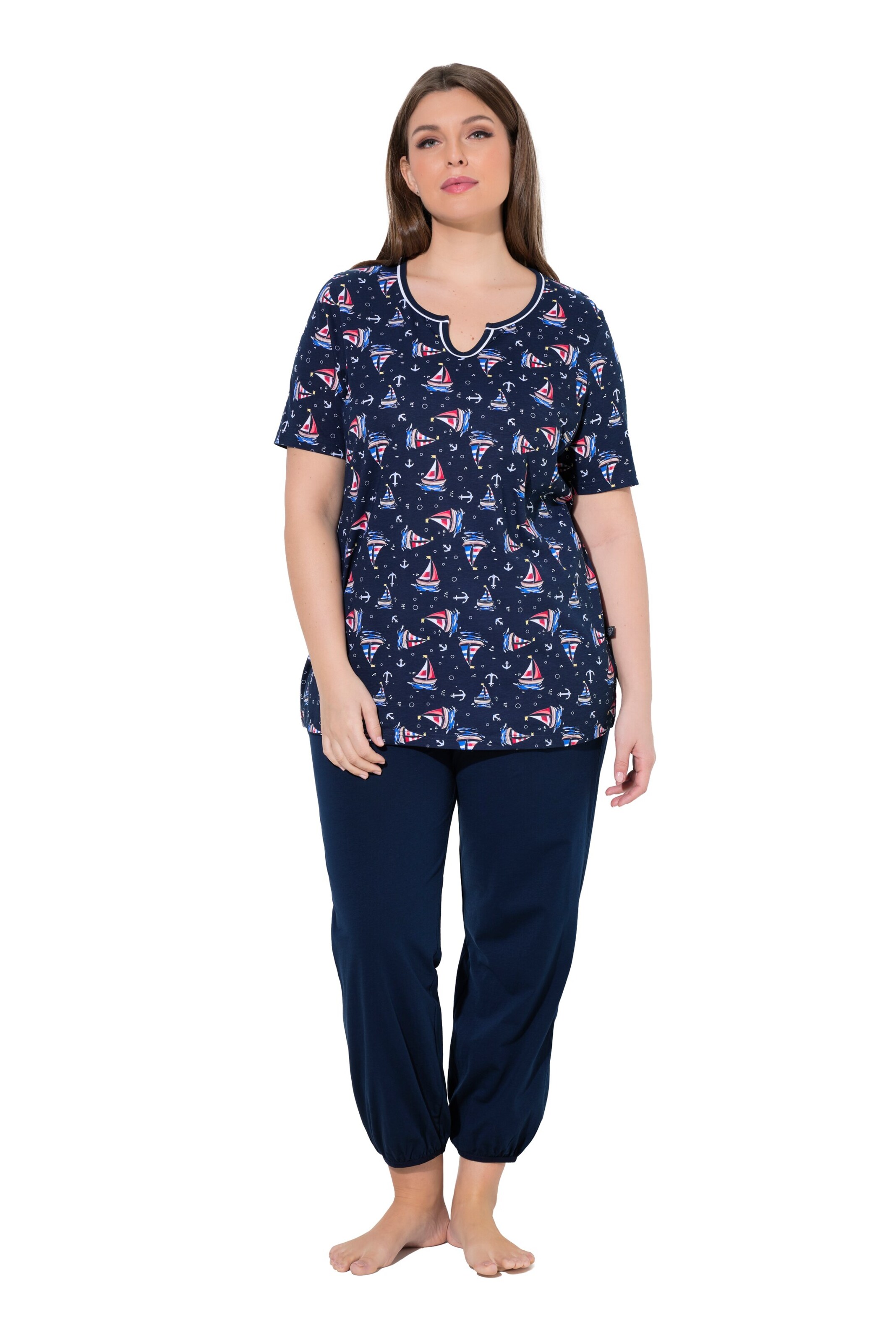 Ulla Popken Pajama Pants in Blue
