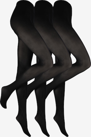 Esda Fine Tights 'Microfaser' in Black: front
