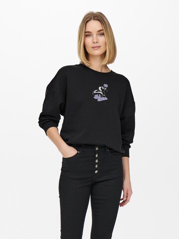 ONLY Sweatshirt 'Disney' in Black: front