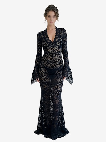 Yesfashion Kleid in Schwarz: Vorderseite