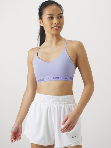 NIKE Бюстье Спортивный бюстгальтер 'Indy' в Лиловый: спереди