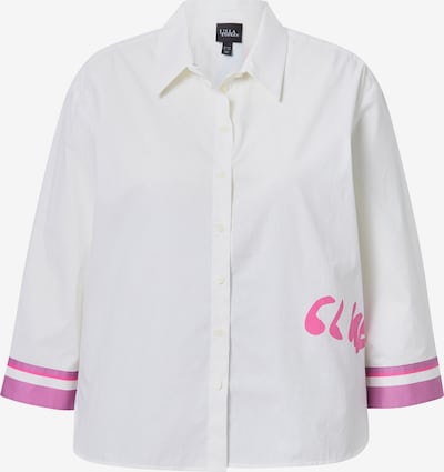 Ulla Popken Bluse in lila / pink / weiß, Produktansicht