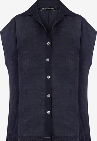 T-shirt SILK & CASHMERE en bleu : devant