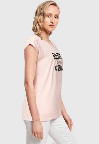 Merchcode T-Shirt 'Spring - Bloom And Grow' in Pink