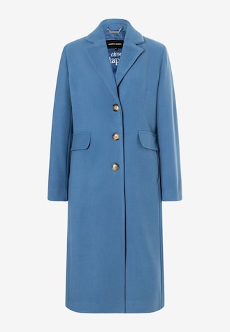 MORE & MORE Between-Seasons Coat in Blue: front