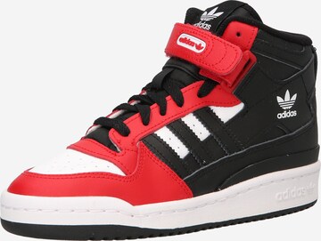 Sneaker înalt 'Forum Mid' de la ADIDAS ORIGINALS pe negru: față