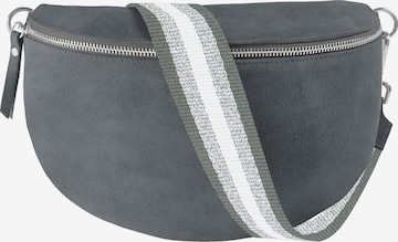 lePelou Gürteltasche 'ELVA large' in Grau: Vorderseite