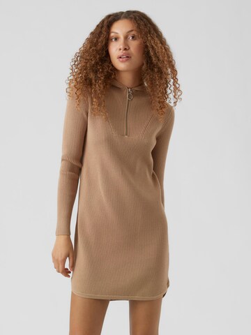 VERO MODA Gebreide jurk 'HERMOSA' in Beige: voorkant