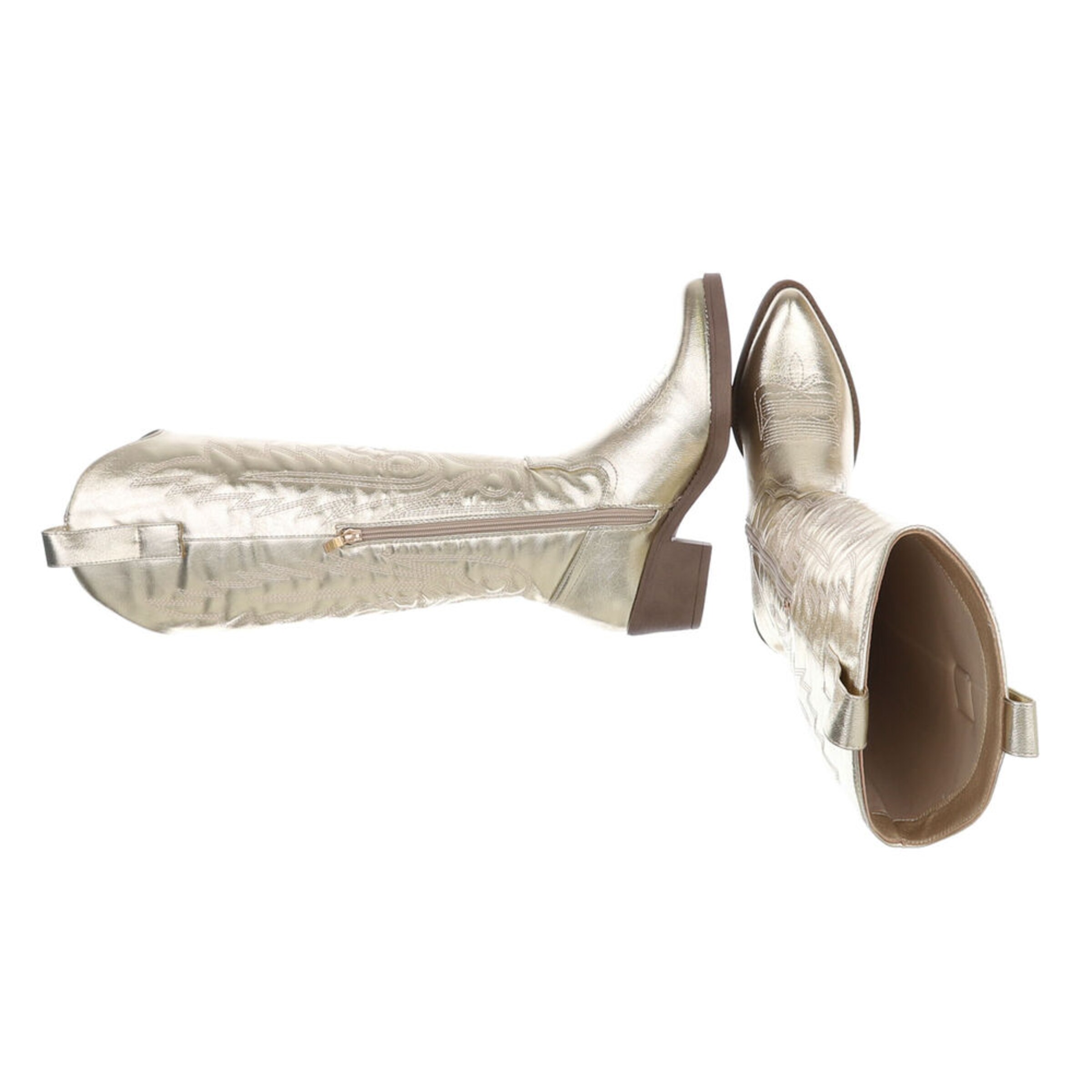 Ital-Design Cowboy Boots in Gold