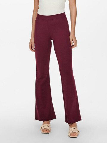 ONLY Flared Pants 'Fever' in Red: front