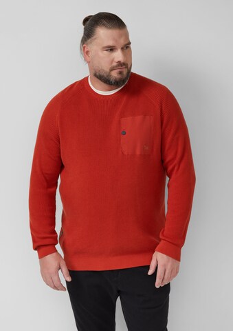 s.Oliver Men Big Sizes Sweater in Red: front