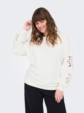 ONLY Carmakoma Sweatshirt 'WINNIE' in Wit