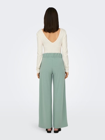 JDY Wide leg Pleat-Front Pants 'Geggo' in Green