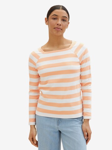 T-shirt TOM TAILOR en orange : devant