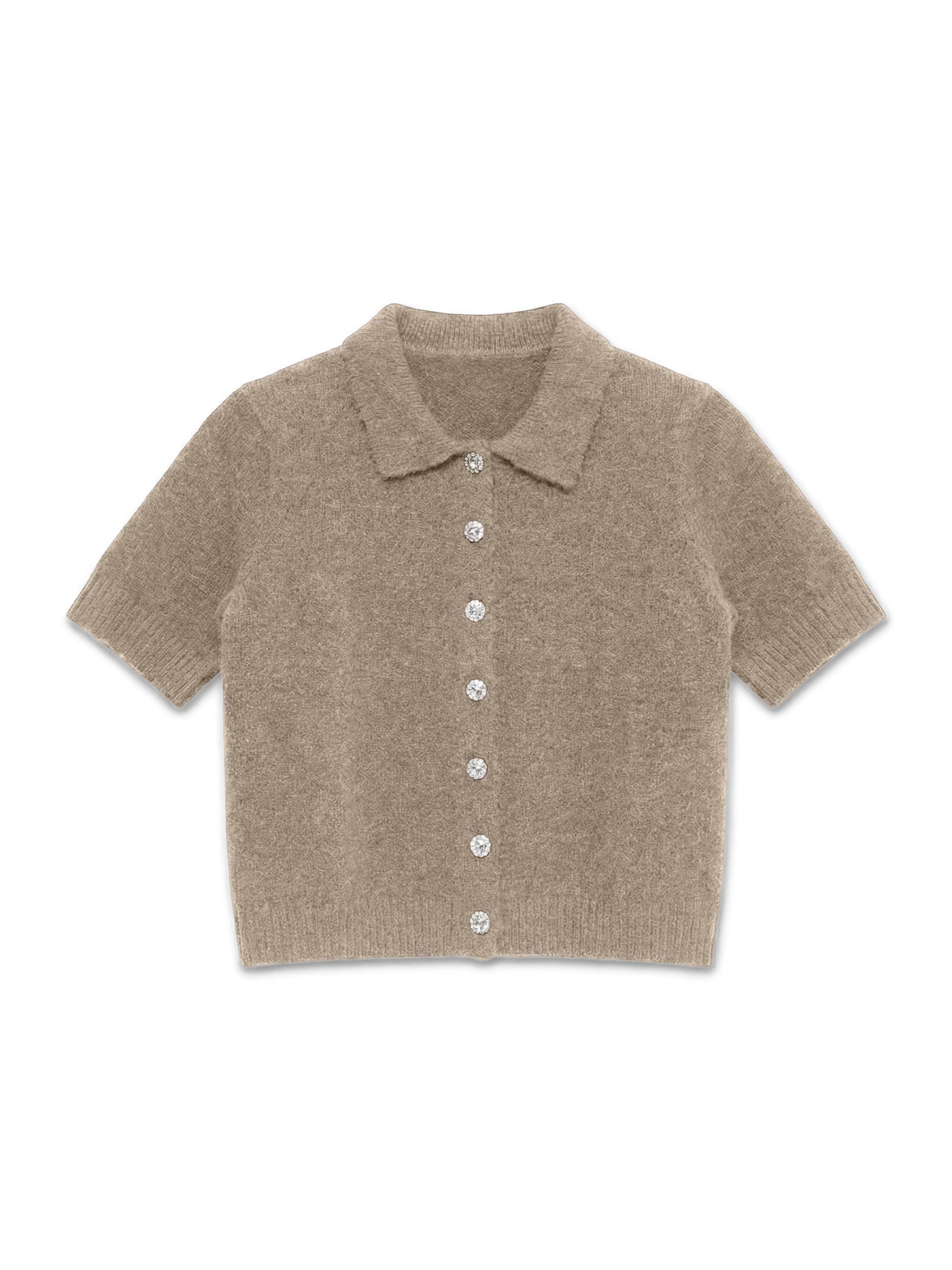 VERO MODA Gebreid vest 'VMElly' in Grijs: voorkant