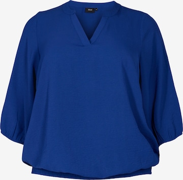 Zizzi Blouse 'XFIKKA' in Blauw: voorkant