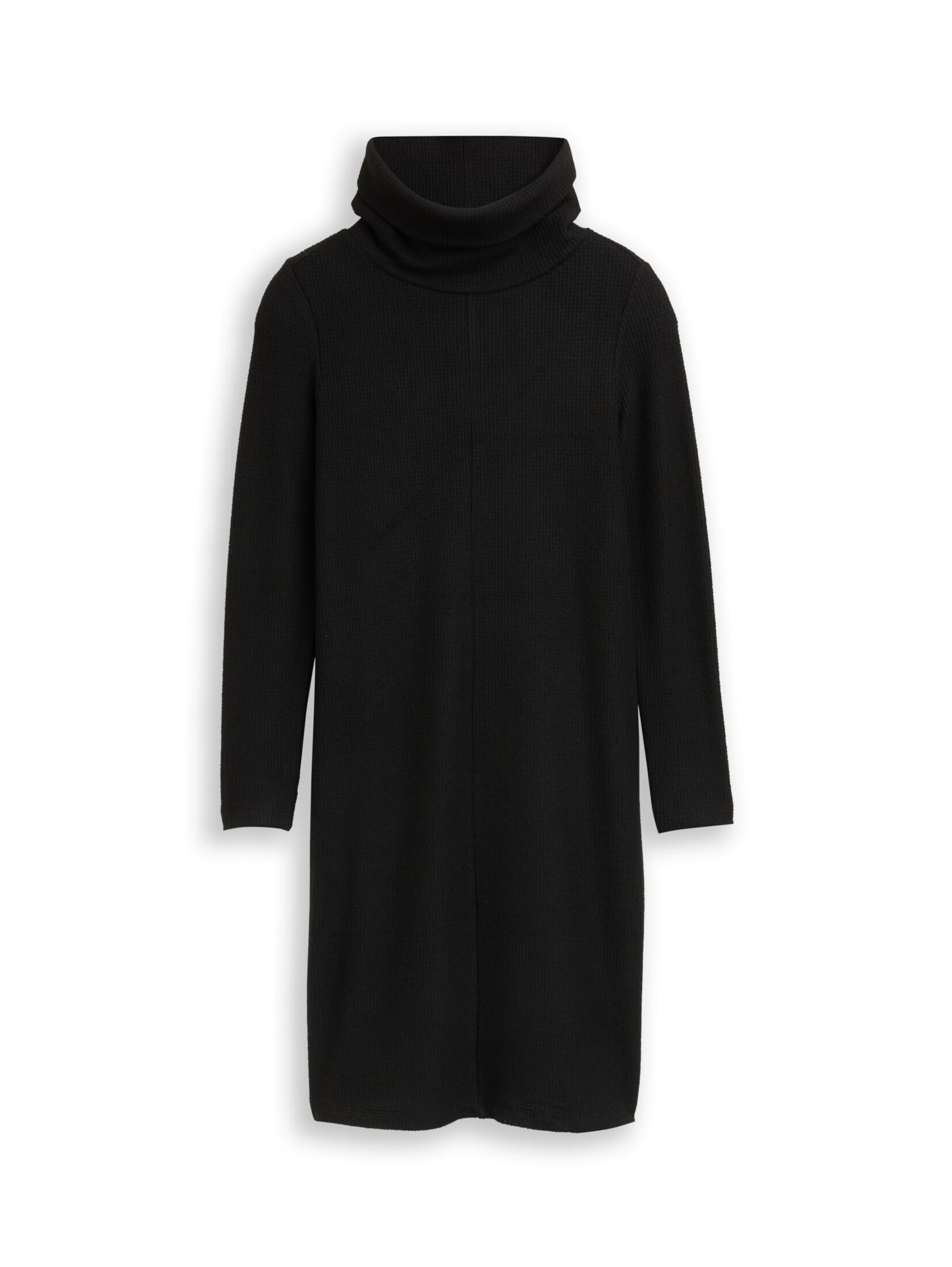 TOM TAILOR Jurk in Zwart: voorkant