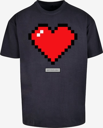 T-Shirt 'Pixel Herz' F4NT4STIC en bleu : devant