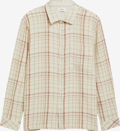 s.Oliver Hemd in XXXL in creme / kastanienbraun, Produktansicht