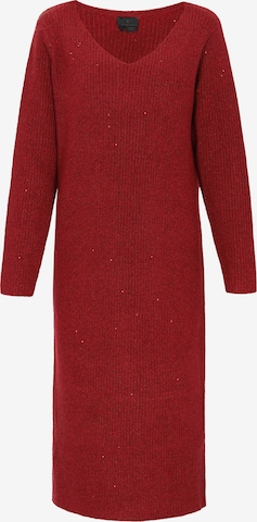 DreiMaster Klassik - Vestido de malha em vermelho: frente