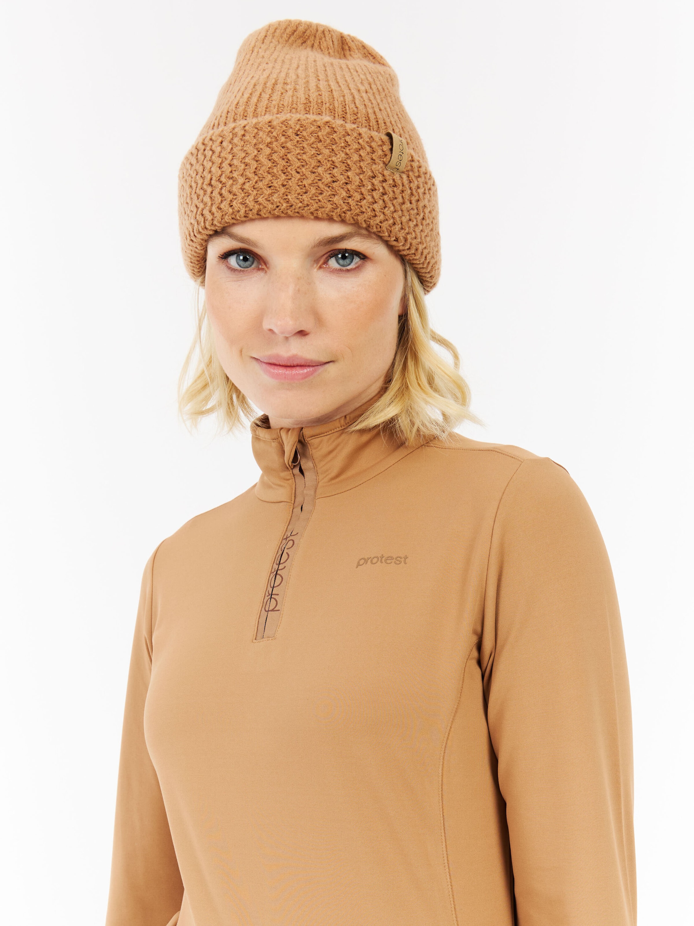 PROTEST Athletic Sweatshirt 'REFABRIZ' in Brown