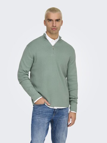 Only & Sons Trui 'ONSCooper' in Groen: voorkant